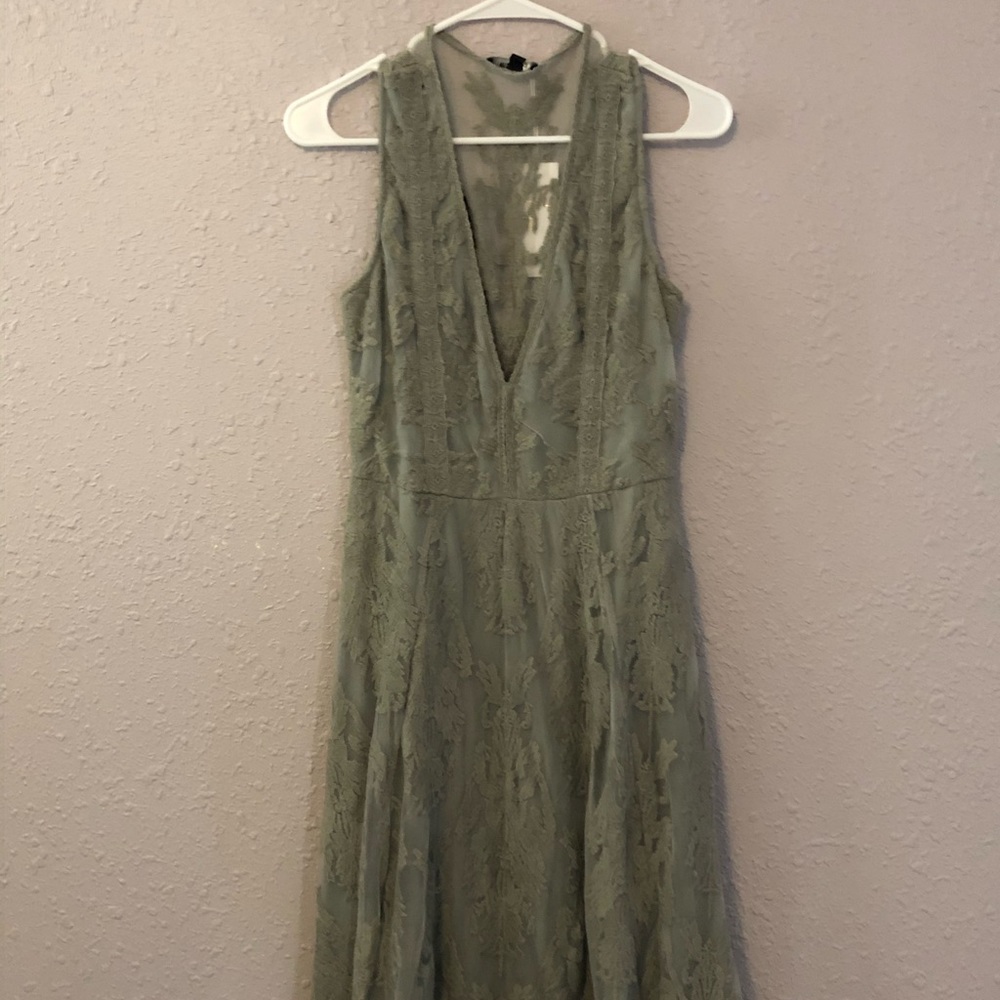 Knee length lace dress